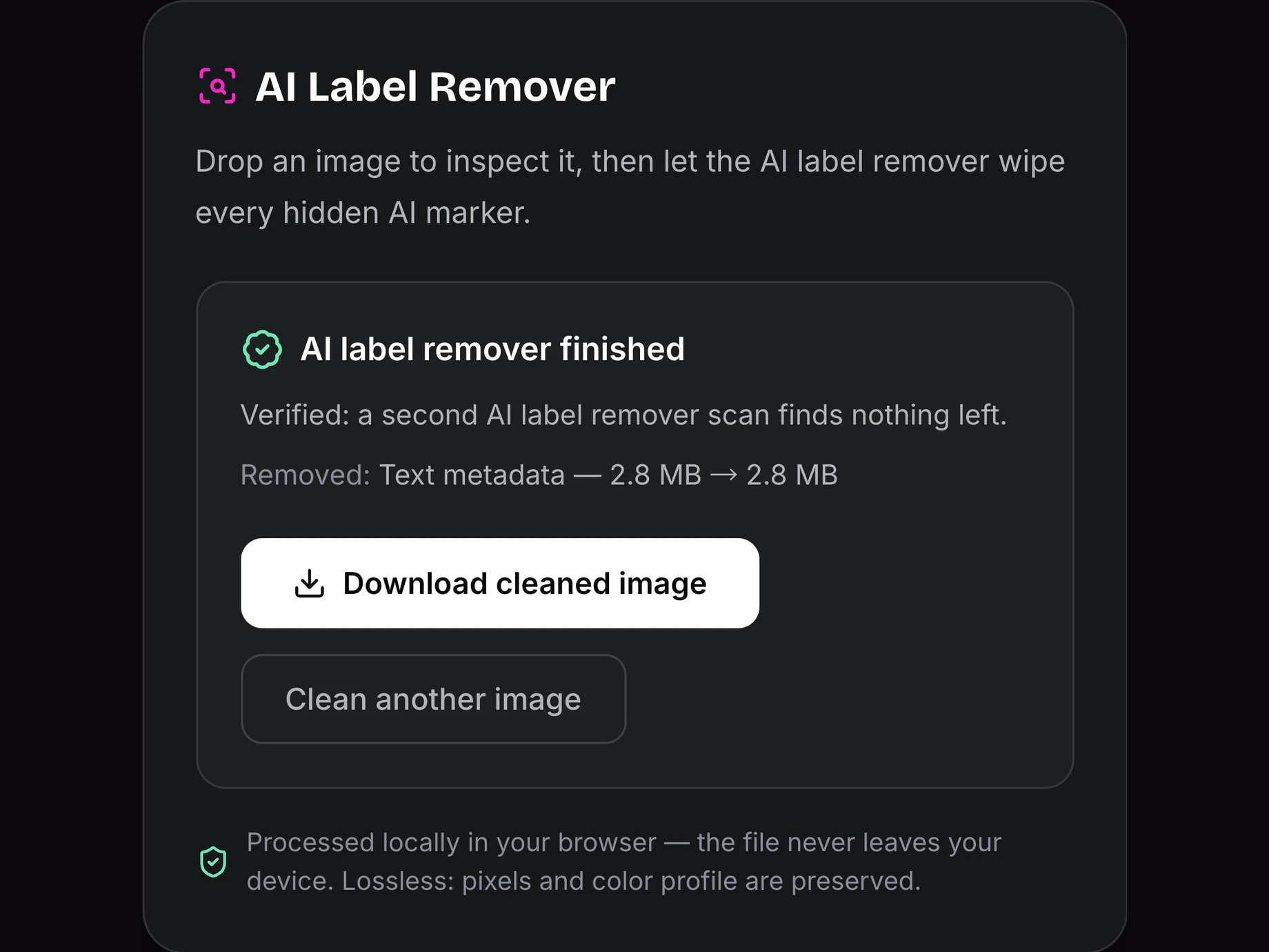 Clean and download