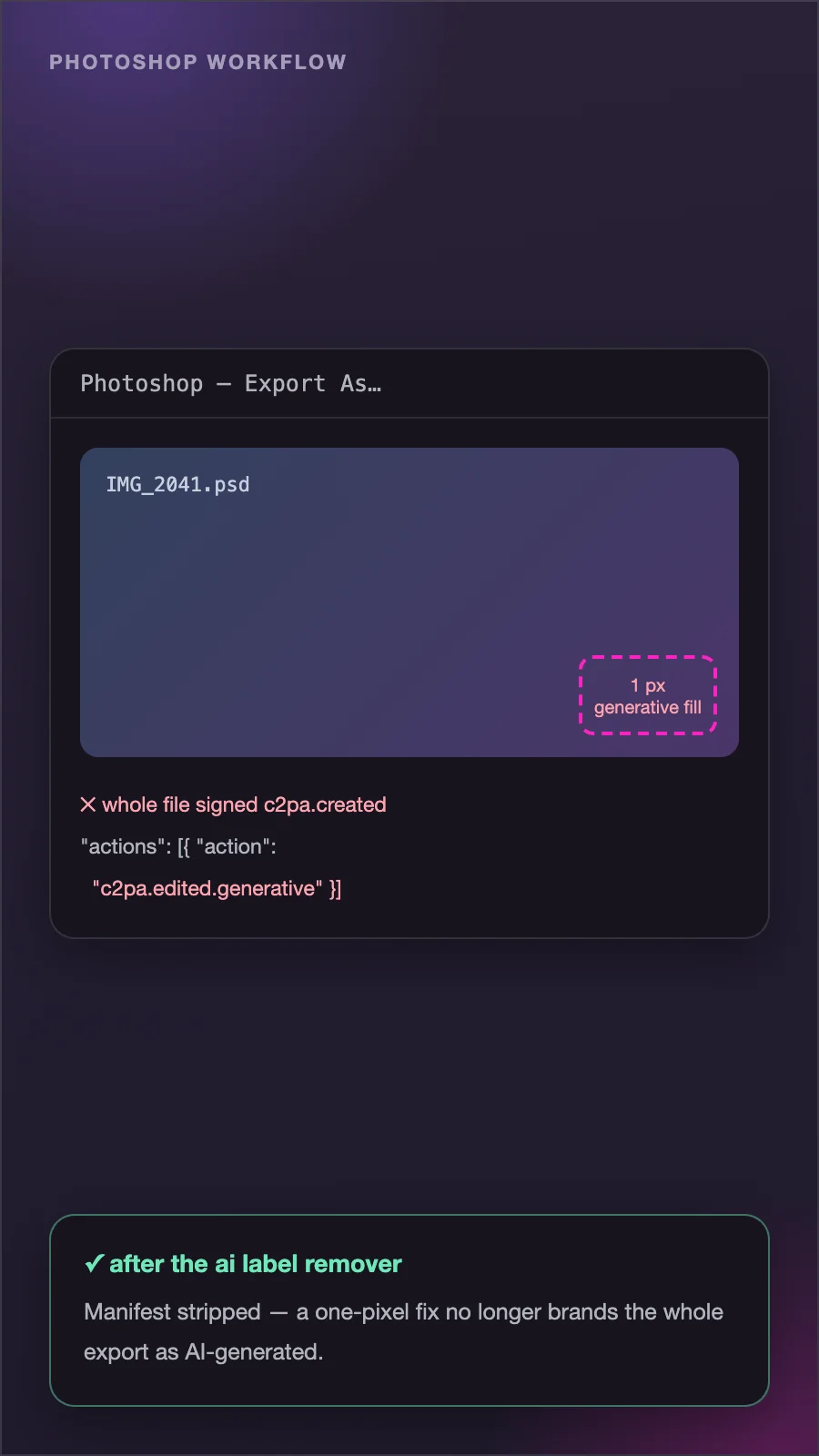 Fix Photoshop AI flags